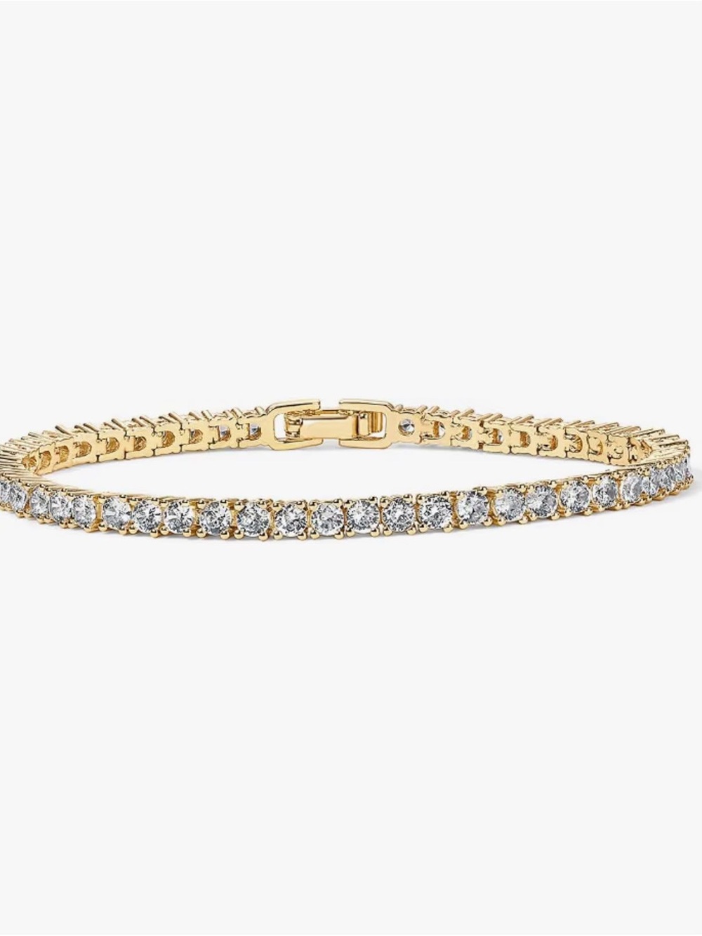 14K Gold Plated Tennis Bracelet - 7 Inch